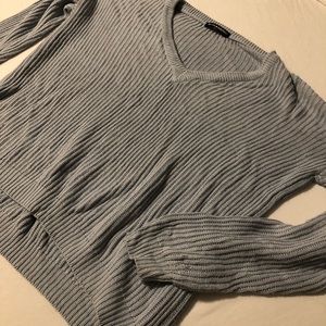 Vneck lightweight light blue sweater